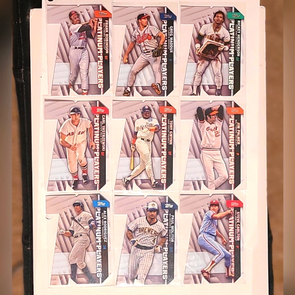 Lot of 9 different 2021 Topps Platinum Players MLB Baseball Cards Tony Gwynn